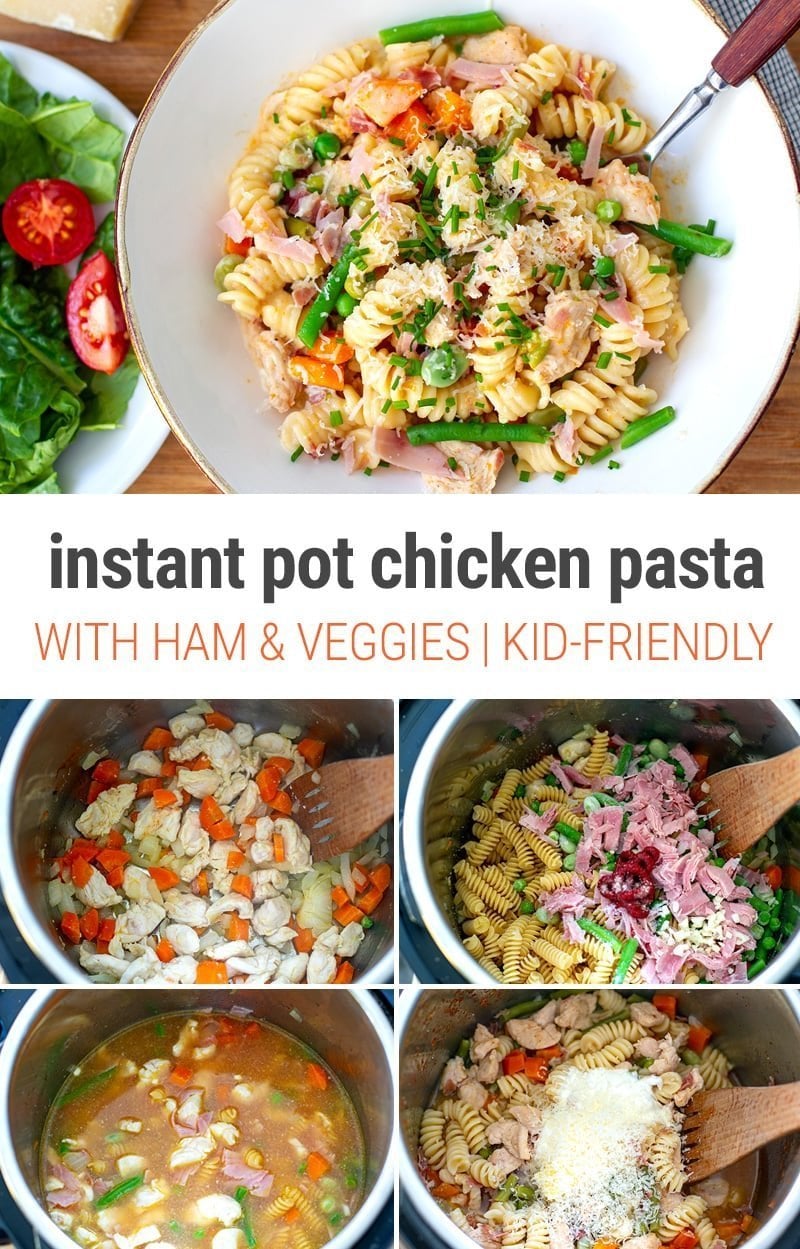 Instant Pot Pasta With Chicken, Ham & Vegetables 