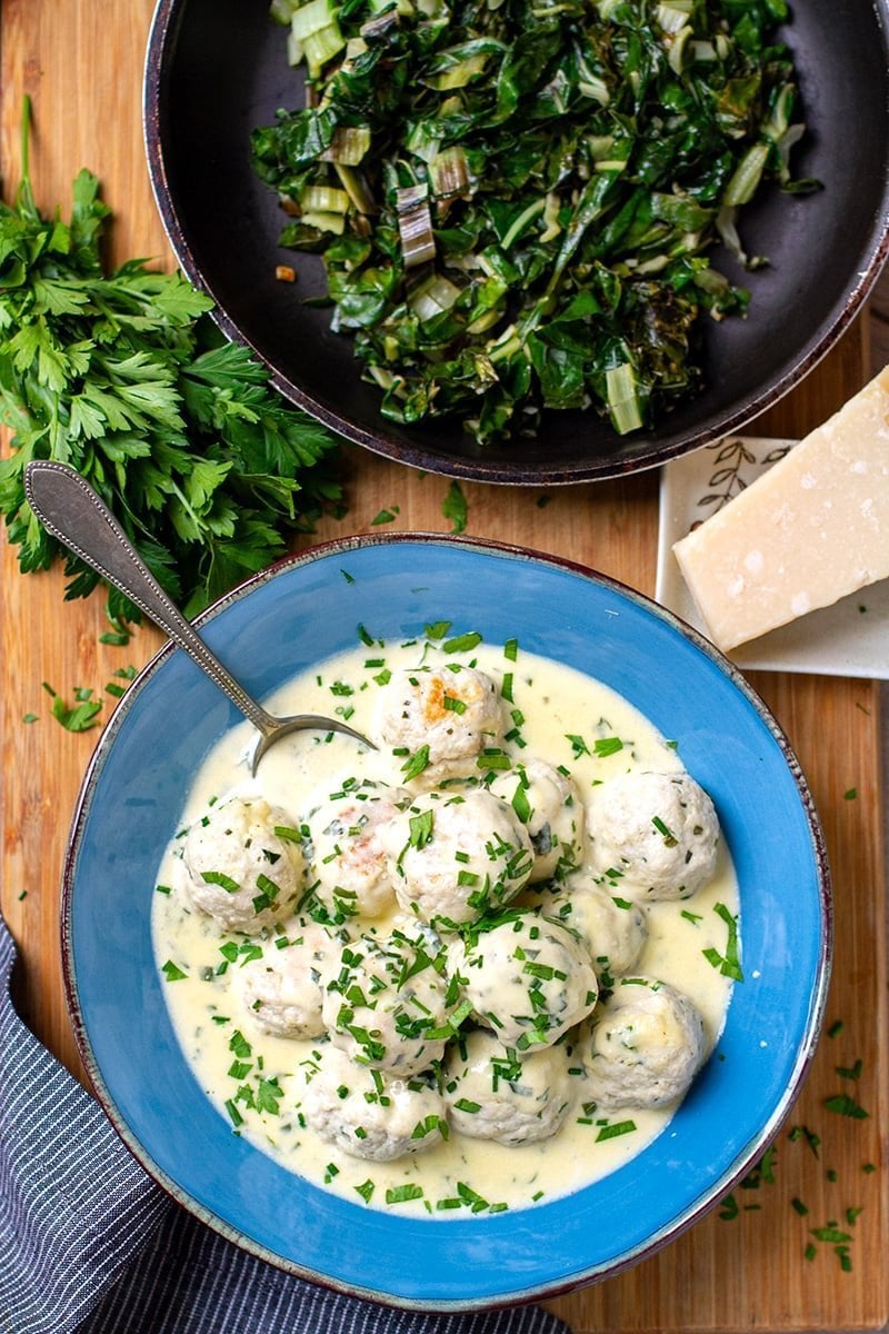 Instant Pot Chicken Alfredo Meatballs (Keto)