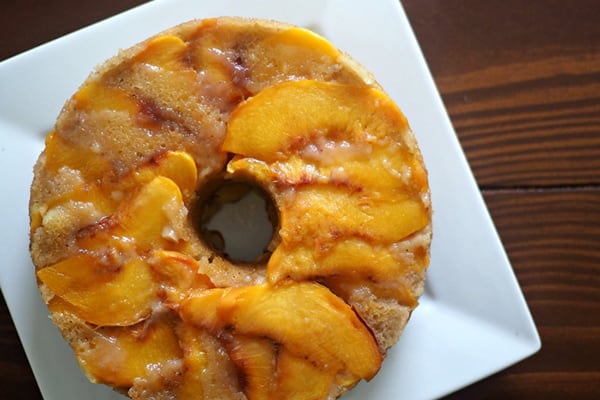 Healthy Upside Down Peach Cake