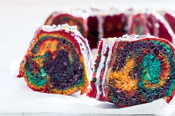 Instant Pot Rainbow Bundt Cake  Instant pot recipes, Bundt cake