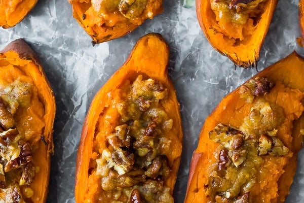 Twice Baked Instant Pot Sweet Potato Casserole