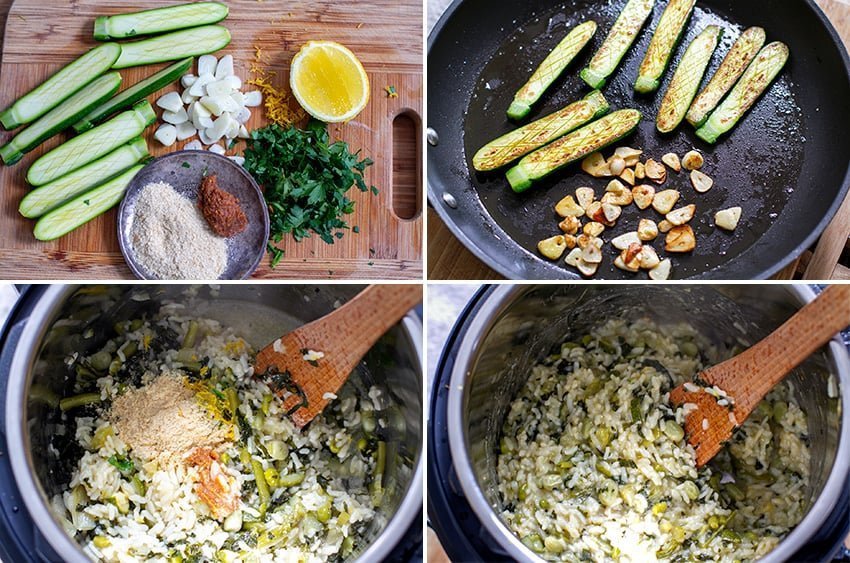 How to make Instant Pot vegan risotto - Step 3-4
