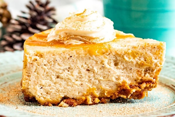 INSTANT POT EGGNOG CHEESECAKE WITH GINGERSNAP CRUST