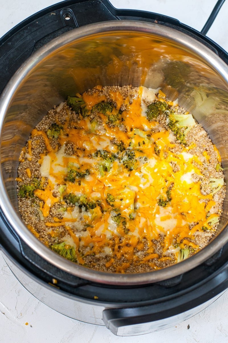Instant Pot Quinoa with melted cheese