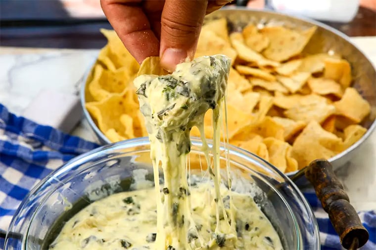 Spinach and artichoke dip for Thanksgiving