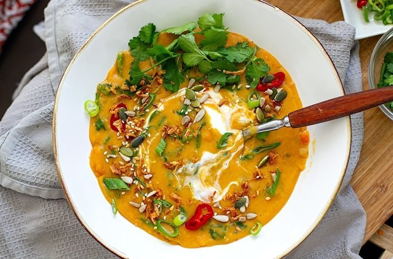 Thai red lentil soup in Instant Pot 