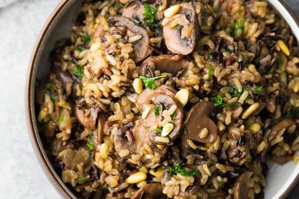 instant pot mushroom pilaf