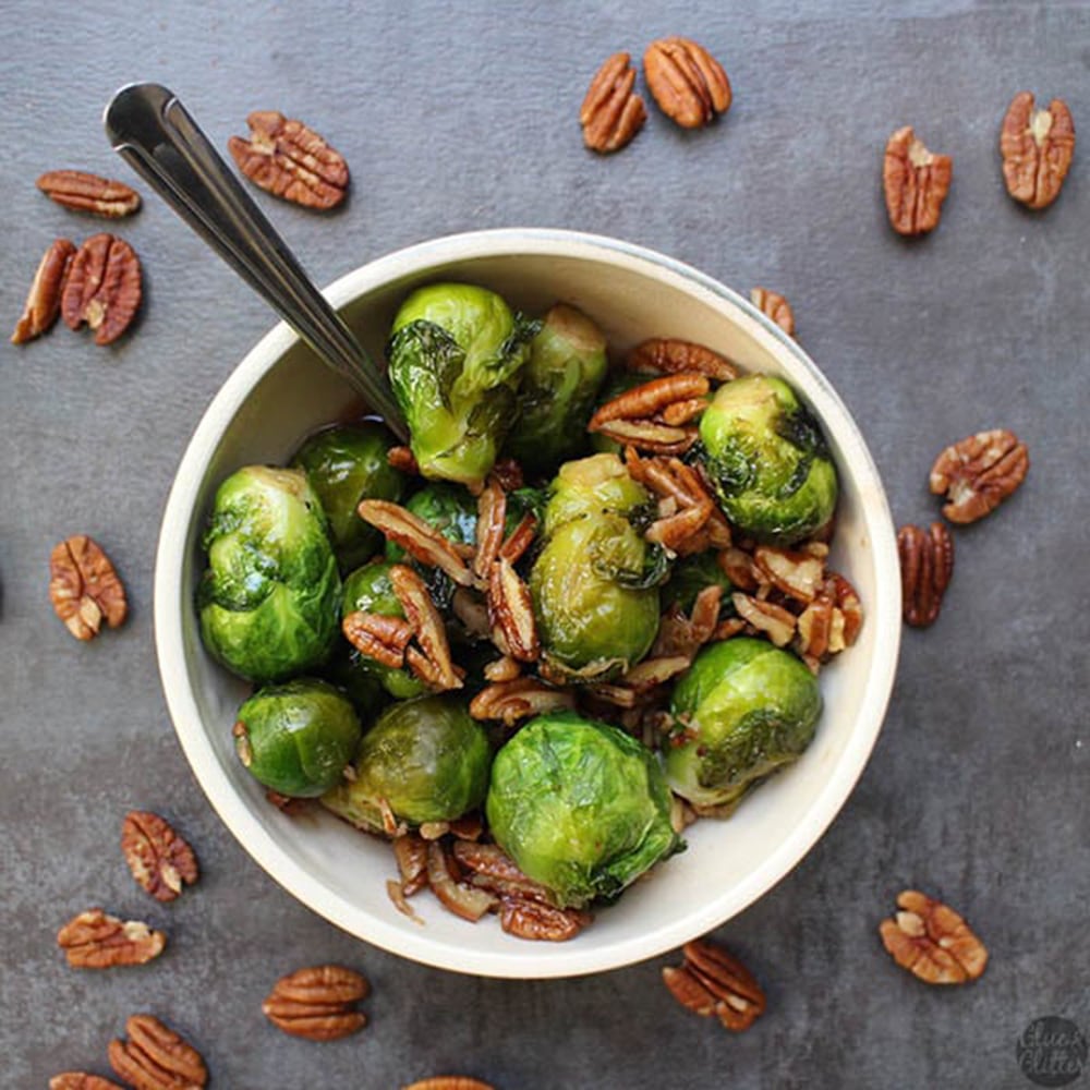Smoky Pecan Brussels Sprouts