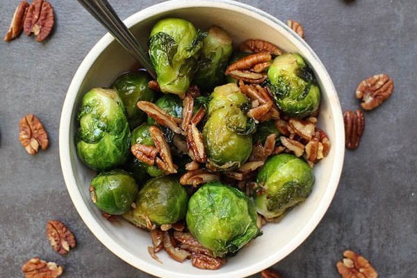 Smoky Pecan Brussels Sprouts In The Instant Pot