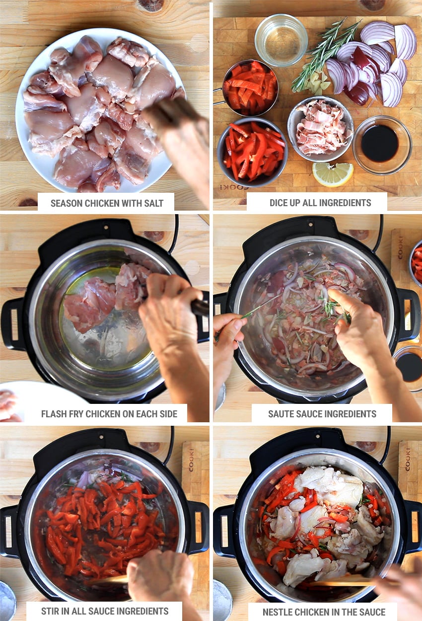 How to make chicken scarpariello in Instant Pot 1