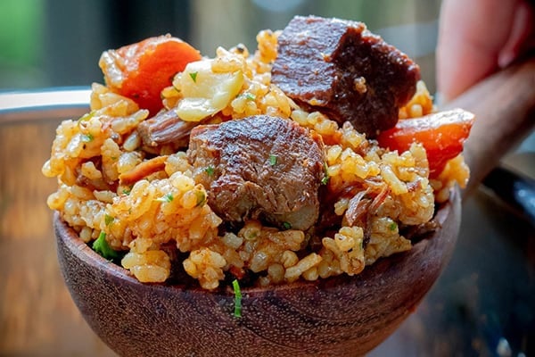 Instant Pot Beef Rice Pilaf (Plov)