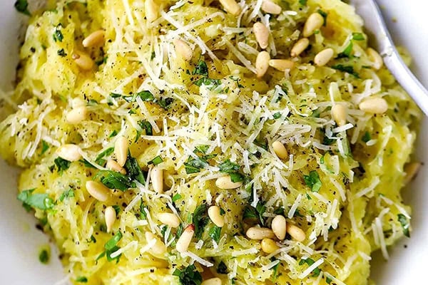 Instant Pot Spaghetti Squash With Garlic & Parmesan