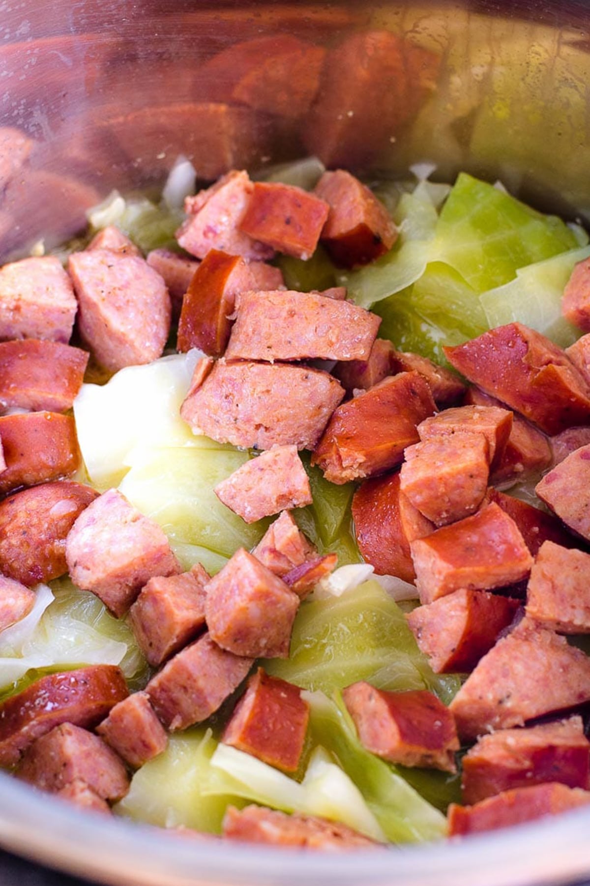 Kielbasa and Cabbage in the Instant Pot