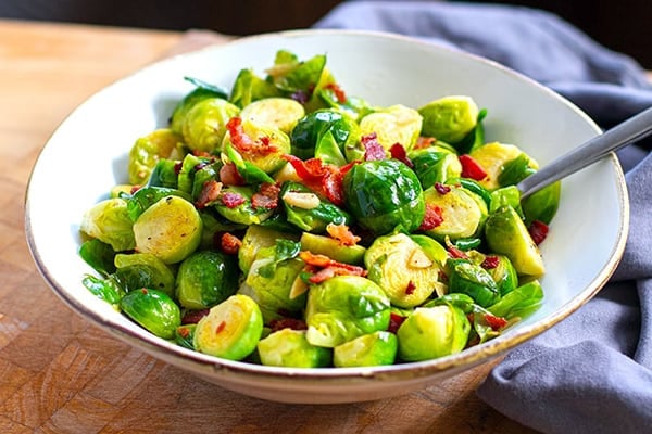 Instant Pot Brussels Sprouts With Bacon & Garlic