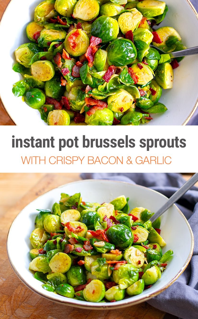 Instant Pot Brussels Sprouts With Bacon & Garlic