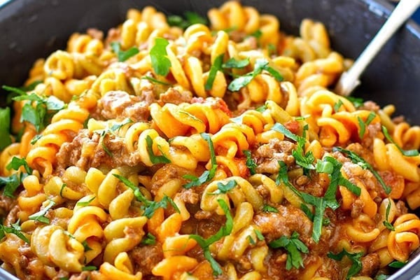 Cheeseburger Beef Pasta