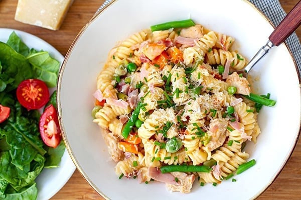 Instant Pot Chicken Pasta with Ham & Vegetables