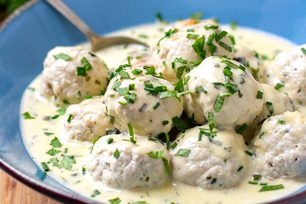 Keto Instant Pot Chicken Alfredo Meatballs