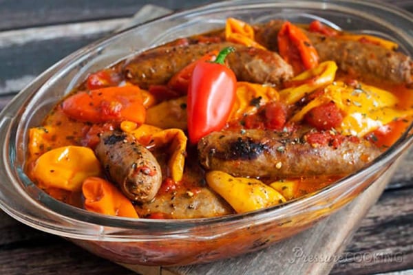 TERI’S PRESSURE COOKER SAUSAGE AND PEPPERS