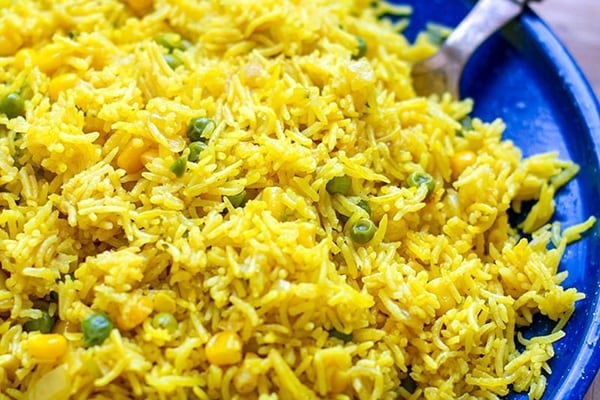 Yellow Rice With Peas & Corn