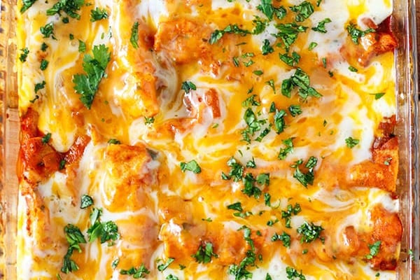 INSTANT POT PRESSURE COOKER CHICKEN ENCHILADAS