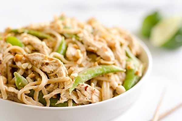 Pressure Cooker Thai Peanut Chicken & Noodles