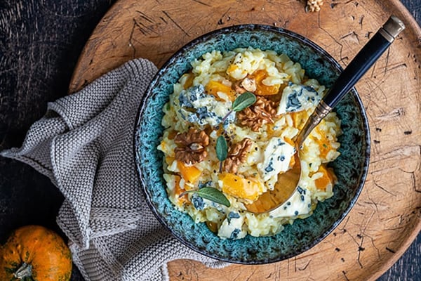 INSTANT POT BUTTERNUT SQUASH RISOTTO WITH BLUE CHEESE