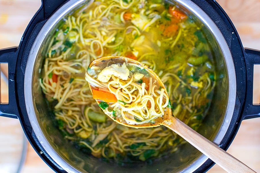 Instant Pot Chicken Noodle Soup In 30 Minutes (with VIDEO)