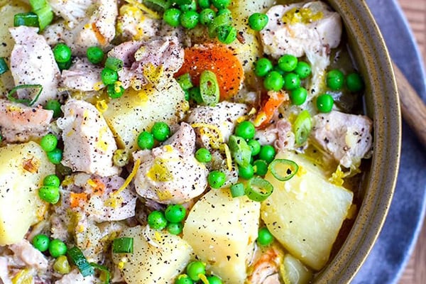 Rustic chicken potato stew