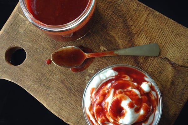 Coconut Milk Yogurt with Strawberry-Balsamic Sauce