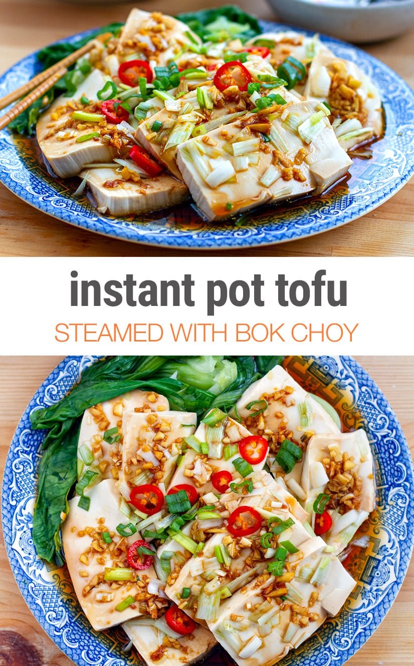 Instant Pot Tofu & Bok Choy With Garlic Ginger Sauce