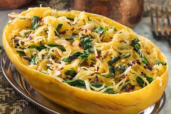 NSTANT POT GARLIC PARMESAN SPAGHETTI SQUASH