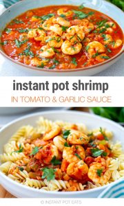 Instant Pot Shrimp With Tomato & Garlic Sauce (From Frozen)