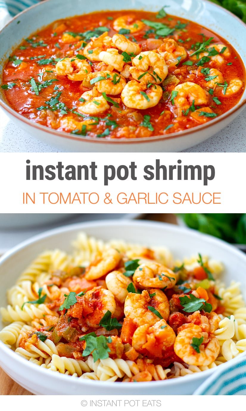 Instant Pot Tomato Garlic Shrimp From Frozen