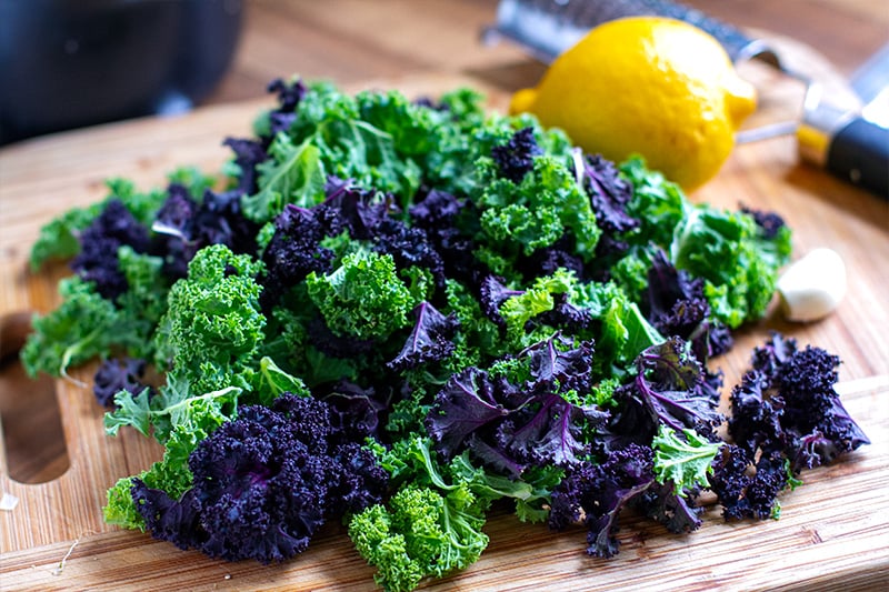 Kale for Instant Pot pilaf