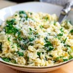 Instant Pot lemon parmesan spinach Orzo Recipe