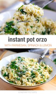 Instant Pot Orzo With Lemon, Parmesan & Spinach