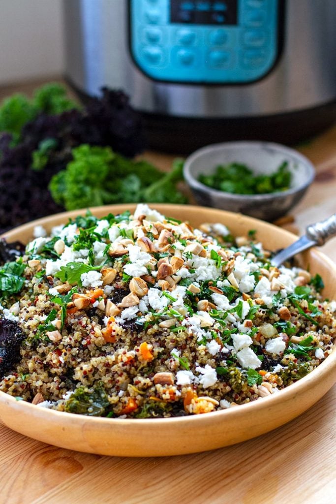 Instant Pot Kale & Quinoa Pilaf (Gluten-Free, Vegetarian)