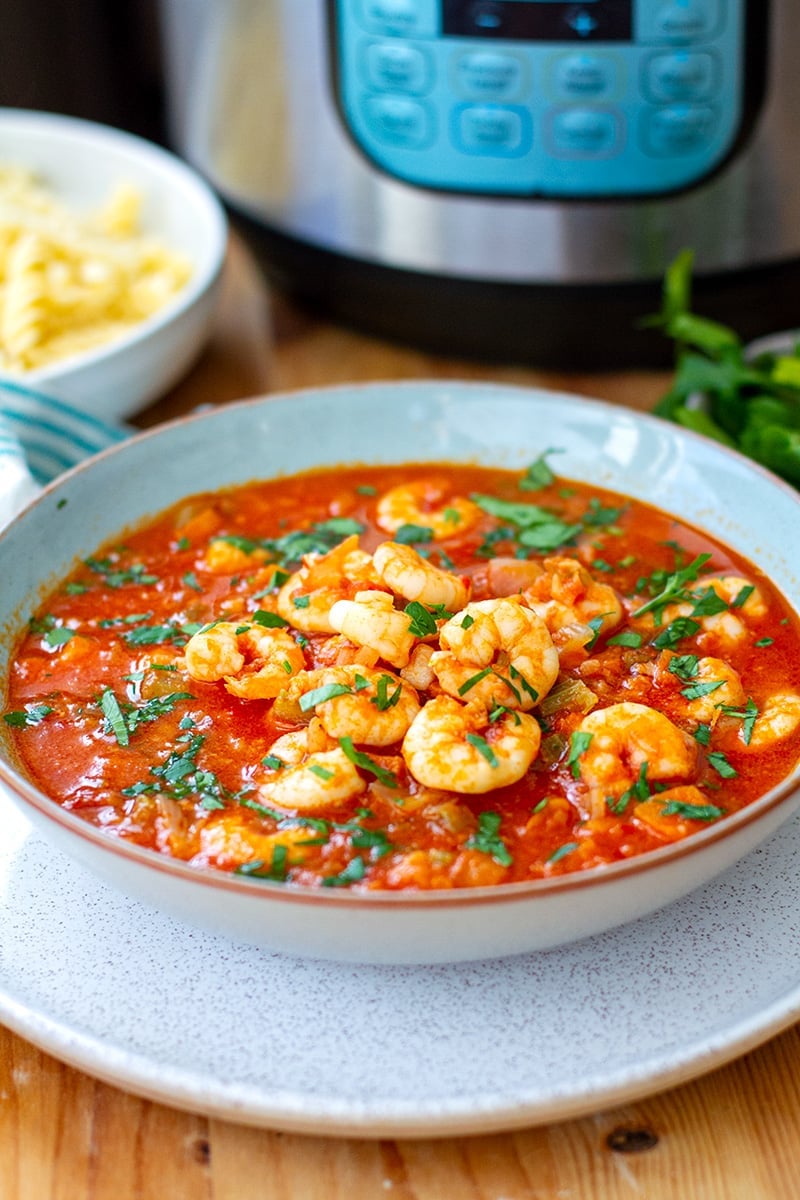 Instant Pot Tomato Garlic Shrimp From Frozen