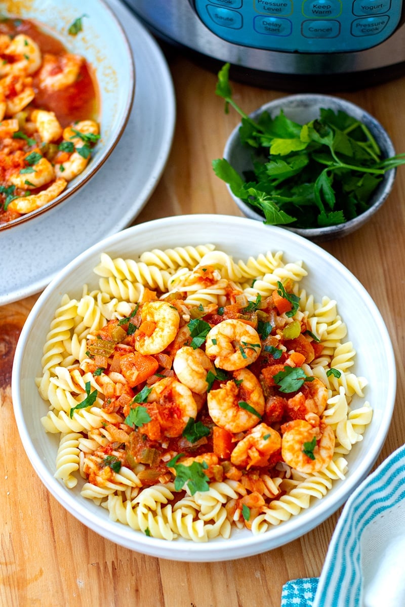 Instant Pot Shrimp Pasta Dinner