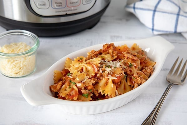 PRESSURE COOKER BOW TIE PASTA