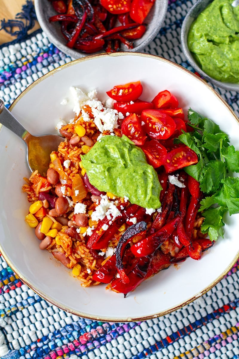 Vegetarian burrito bowl