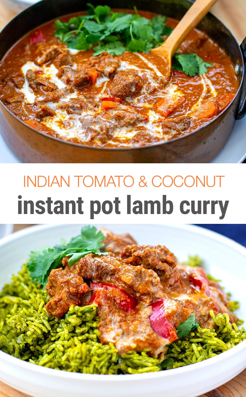 Instant Pot Lamb Curry With Coconut & Tomato
