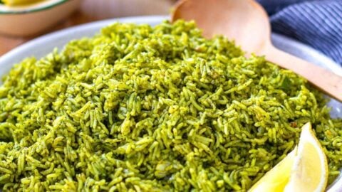 Instant Pot Spinach Rice Recipe