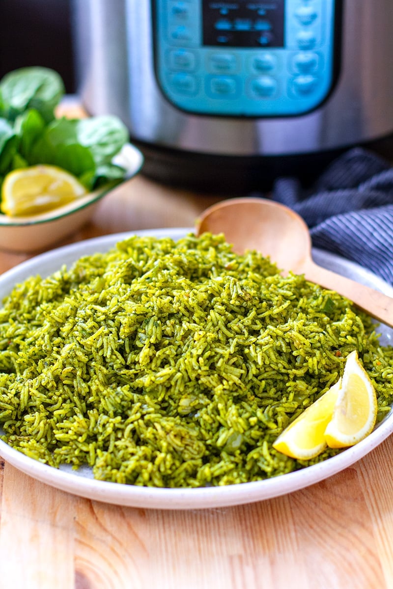 Instant Pot Spinach Rice (Indian Palak Pulao)