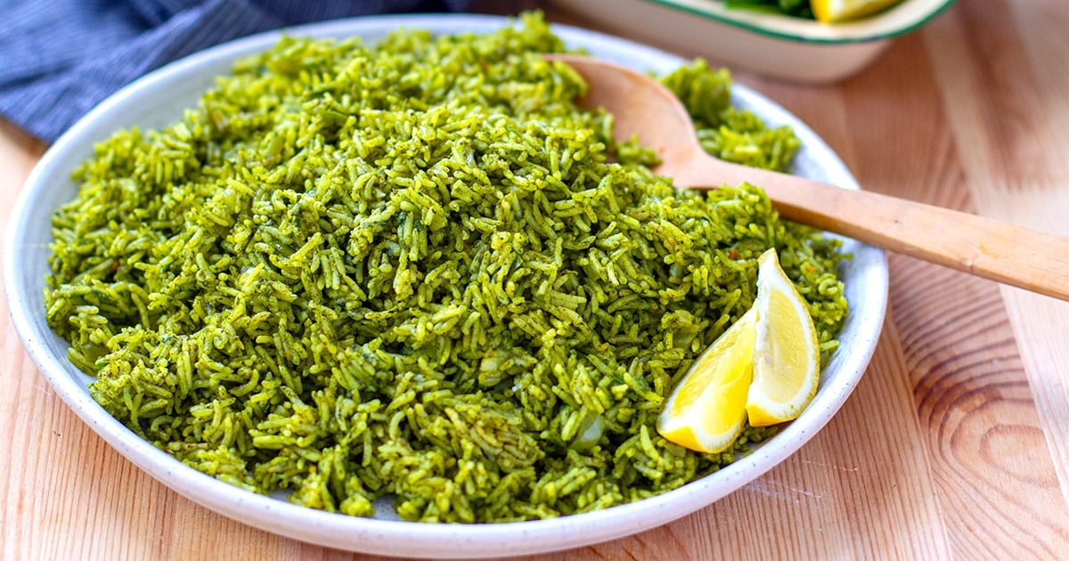 Instant Pot Spinach Rice Indian Palak