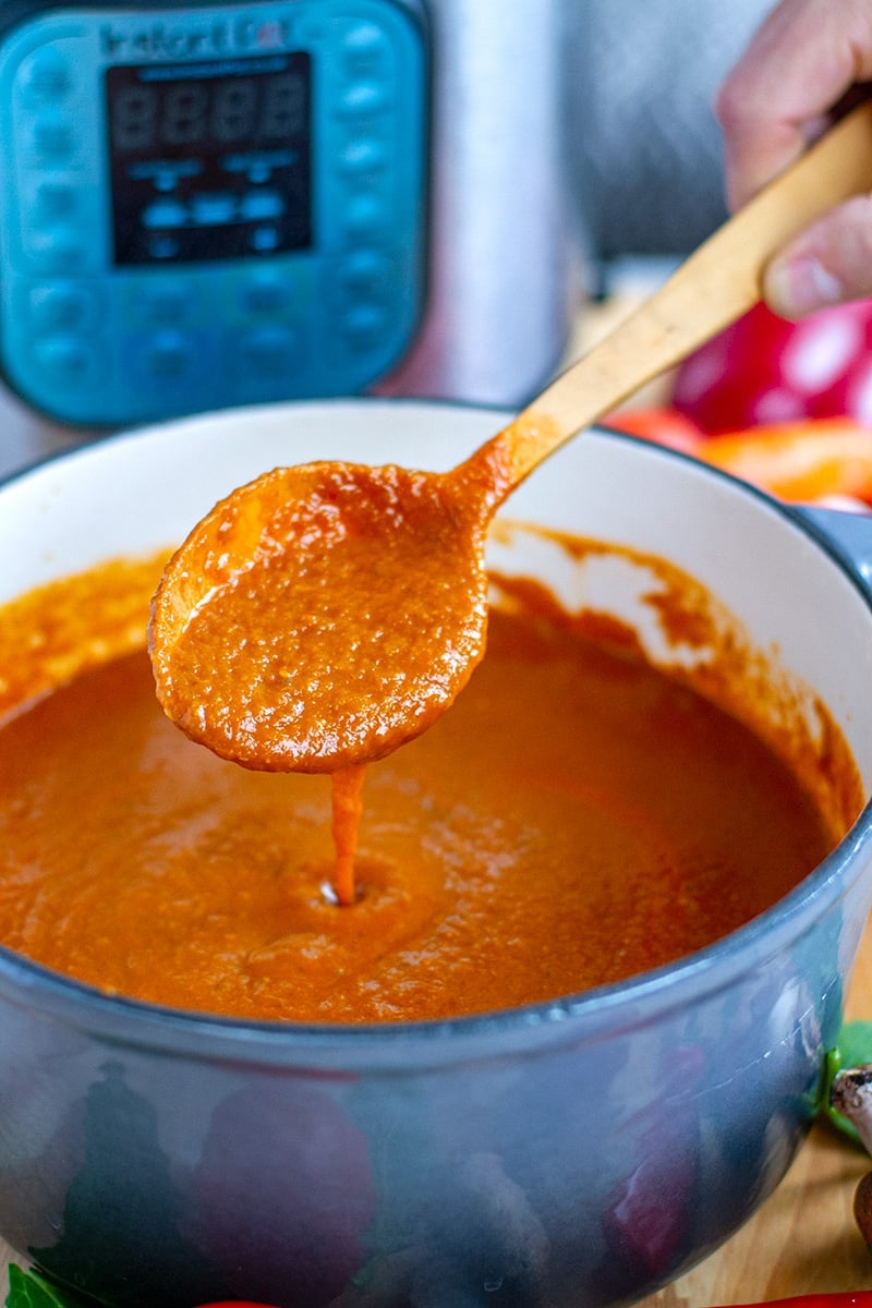Instant Pot Tomato Sauce With 10 Vegetables