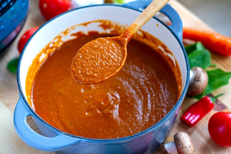 Instant Pot Tomato Sauce With 10 Vegetables