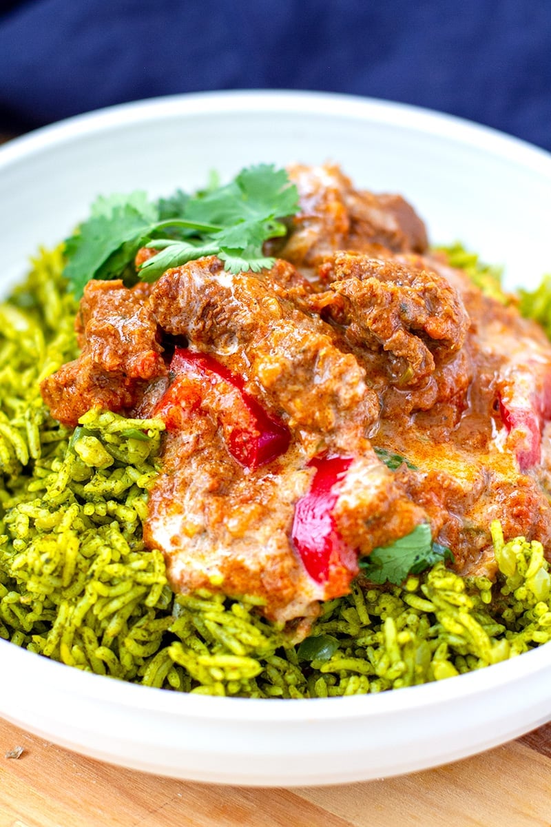 Instant Pot Indian Lamb Curry & Rice