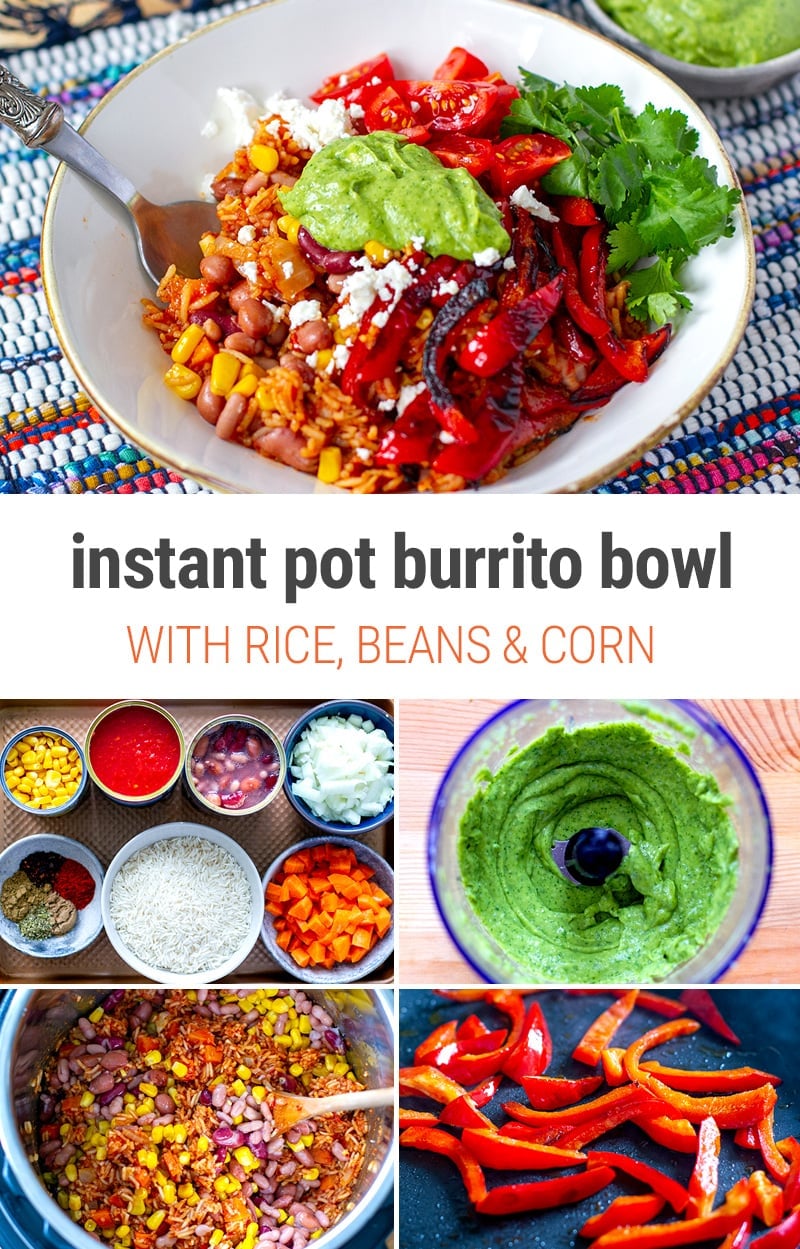 Tex-Mex Instant Pot Burrito Bowl (Vegetarian, Gluten-Free)